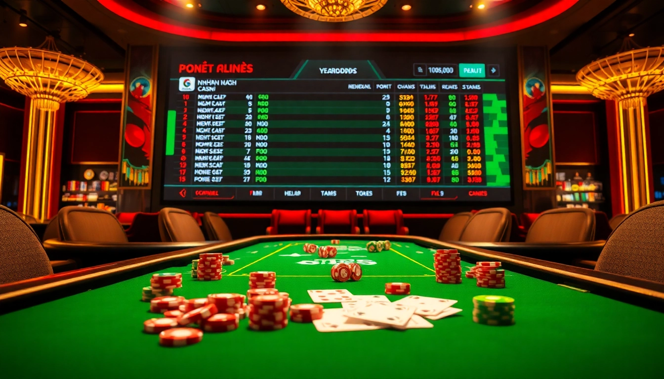 Experience professional 'nhận định kèo nhà cái' at a vibrant poker table packed with stakes and live odds.
