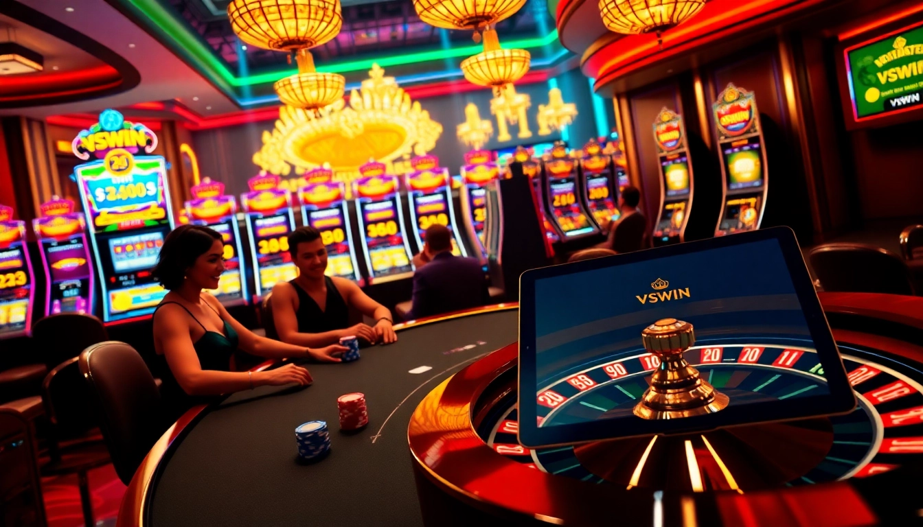 Experience the thrill of winning at VSWIN's luxurious casino with exciting games and vibrant visuals.