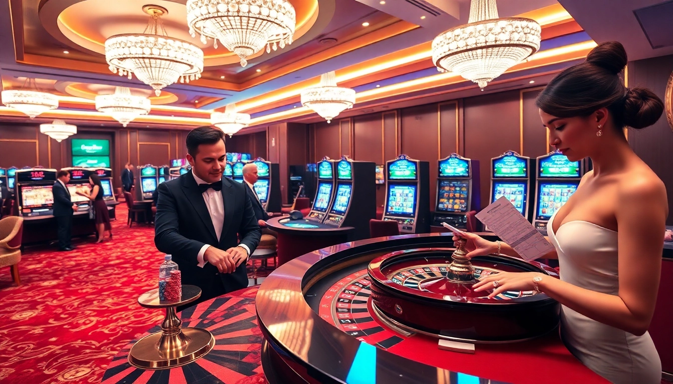 Betting excitement at a table with MM88BC branding, vibrant casino atmosphere and eager players.