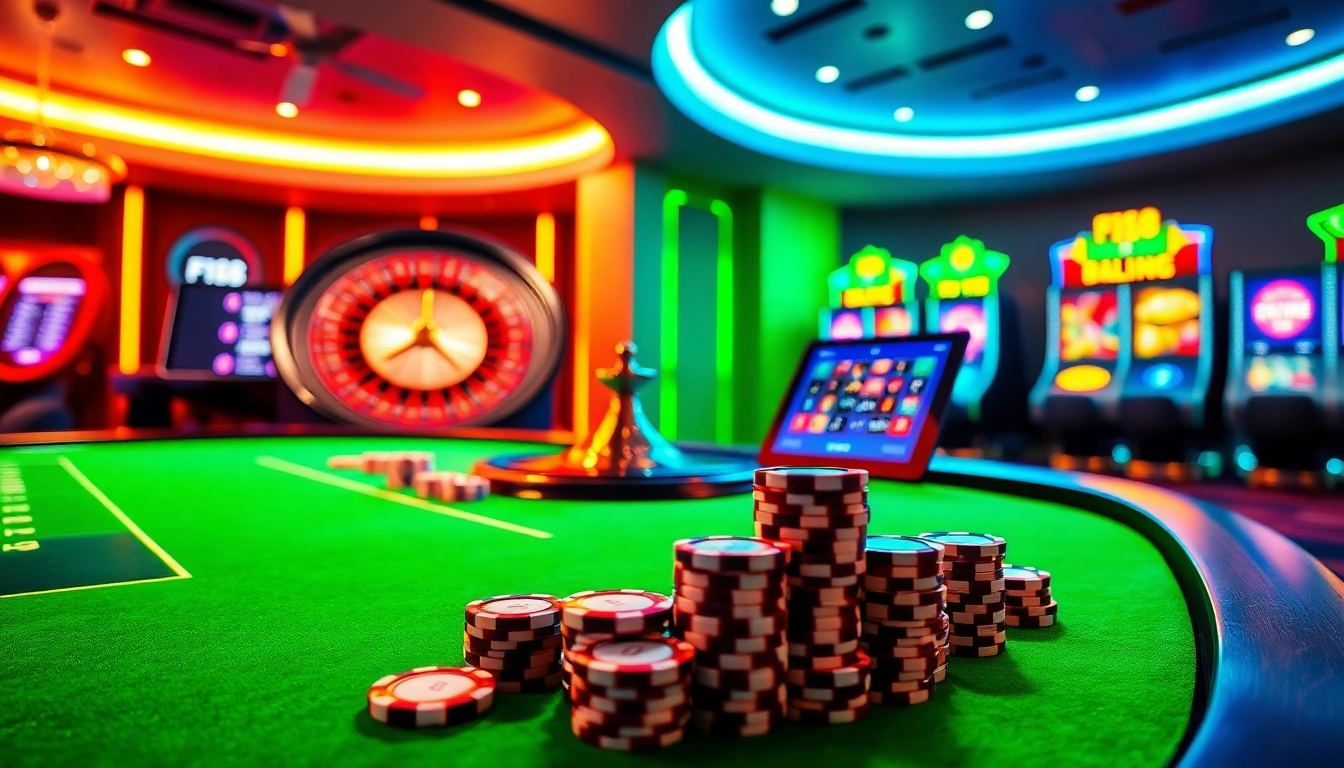 Engaging players at F168's online casino with vibrant games and luxury atmosphere.