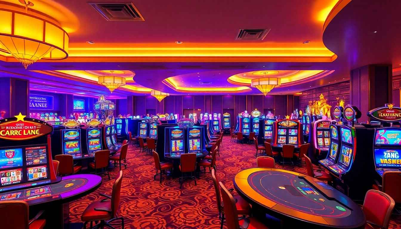 Découvrez l'expérience de jeux captivants dans un casino en ligne, avec des machines à sous colorées.