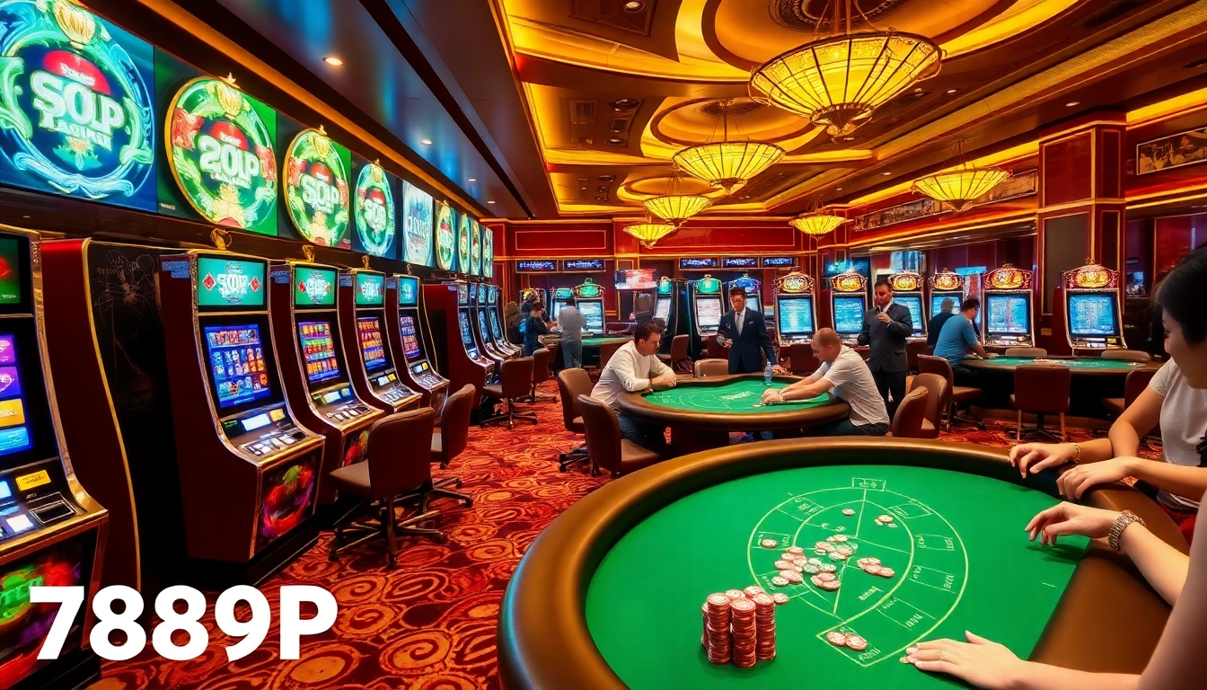 Experience the excitement at 789P Casino with vibrant gaming tables and.slot machines.